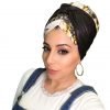 סט - טורבן וסרט בצבע חום פרחוני - צורות- סרט חום דמוי עור - מבית ליאת קטיפה