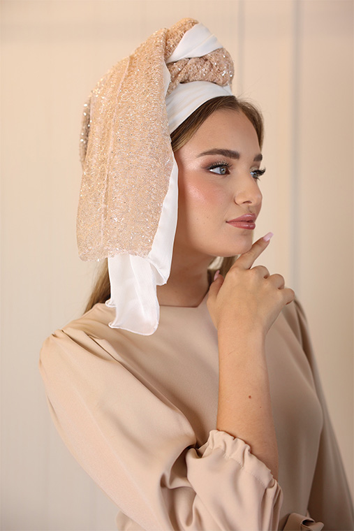 מטפחת יוקרתית משולבת - דגם פיריט